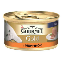 Влажный корм Purina Gourmet Gold для кошек, с индейкой, 85 г Влажный корм Purina Gourmet Gold для кошек, с индейкой, 85 г