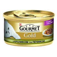 Вологий корм Purina Gourmet Gold для котів, з кроликом і печінкою, 85 г Вологий корм Purina Gourmet Gold для котів, з кроликом і печінкою, 85 г
