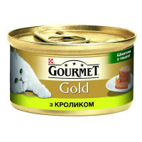 Влажный корм Purina Gourmet Gold для кошек, кусочки в паштете с кроликом, 85 г Влажный корм Purina Gourmet Gold для кошек, кусочки в паштете с кроликом, 85 г