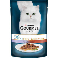 Вологий корм Purina Gourmet Perle Duo для котів, з телятиною і качкою, 85 г Вологий корм Purina Gourmet Perle Duo для котів, з телятиною і качкою, 85 г