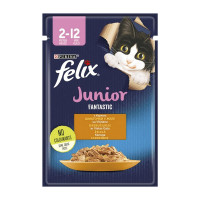 Вологий корм Purina Felix Fantastic Junior для кошенят, з куркою, 85 г Вологий корм Purina Felix Fantastic Junior для кошенят, з куркою, 85 г