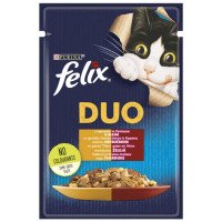 Влажный корм Purina Felix Fantastic Duo для кошек, с индейкой и печенью, 85 г Влажный корм Purina Felix Fantastic Duo для кошек, с индейкой и печенью, 85 г