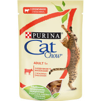 Влажный корм Purina Cat Chow Adult для кошек, с говядиной и баклажанами, 85 г Влажный корм Purina Cat Chow Adult для кошек, с говядиной и баклажанами, 85 г