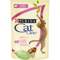Вологий корм Purina Cat Chow Adult для котів, з ягням і зеленою квасолею, 85 г Вологий корм Purina Cat Chow Adult для котів, з ягням і зеленою квасолею, 85 г