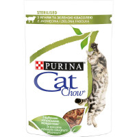 Влажный корм Purina Cat Chow Sterilised для стерилизованных кошек, с ягненком и зеленой фасолью, 85 г Влажный корм Purina Cat Chow Sterilised для стерилизованных кошек, с ягненком и зеленой фасолью, 85 г
