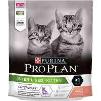 Сухий корм Purina Pro Plan Sterilised Kitten для стерилізованих кошенят, з лососем, 400 г Сухий корм Purina Pro Plan Sterilised Kitten для стерилізованих кошенят, з лососем, 400 г
