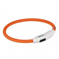 Cветящийся USB ошейник Trixie, для кошек, оранжевый, 35 см