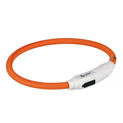 Cветящийся USB ошейник Trixie, для кошек, оранжевый, 35 см