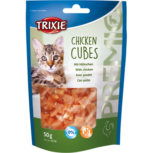 Лакомство Trixie для кошек, кубики с курицей, 50 г