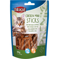 Лакомство Trixie палочки с курицей и рисом, для кошек, 50 г Лакомство Trixie палочки с курицей и рисом, для кошек, 50 г