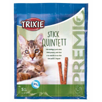 Лакомство Trixie Quadro-Sticks палочки с печенью и птицей, для кошек, 5 шт, 25 г Лакомство Trixie Quadro-Sticks палочки с печенью и птицей, для кошек, 5 шт, 25 г