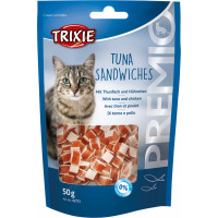 Ласощі Trixie для котів, сендвічі з тунцем і куркою, 50 г Ласощі Trixie для котів, сендвічі з тунцем і куркою, 50 г