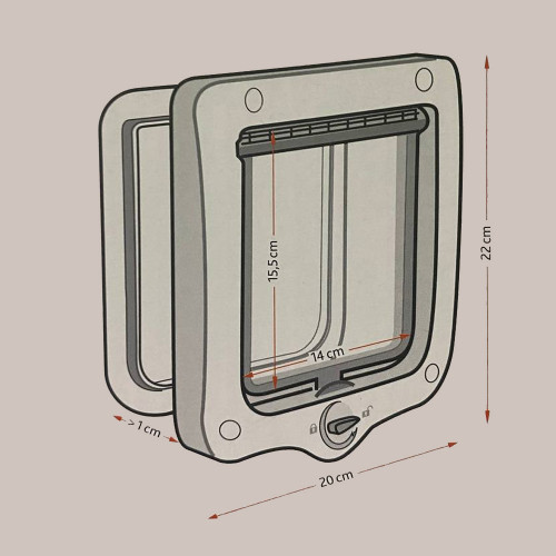 Дверцята Trixie 2-Way Flap Door для кішок і дрібних собак, сірий