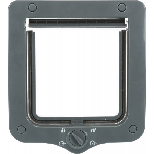 Дверцята Trixie 4-Way Flap Door для котів, пластик, безшумні, сірий, 20×22 см