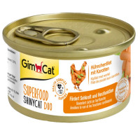 Вологий корм GimCat Shiny Cat Superfood для котів, з куркою і морквою, 70 г Вологий корм GimCat Shiny Cat Superfood для котів, з куркою і морквою, 70 г