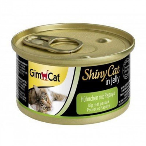 Влажный корм GimCat Shiny Cat для кошек, курица и папайя, 70 г