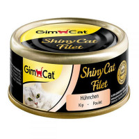 Влажный корм GimCat Shiny Cat Filet для кошек, с кусочками куриного филе, 70 г Влажный корм GimCat Shiny Cat Filet для кошек, с кусочками куриного филе, 70 г