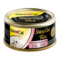 Вологий корм GimCat Shiny Cat Filet для котів, з куркою та креветками, 70 г Вологий корм GimCat Shiny Cat Filet для котів, з куркою та креветками, 70 г