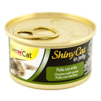 Вологий корм GimCat Shiny Cat для котів, з куркою і травою, 70 г Вологий корм GimCat Shiny Cat для котів, з куркою і травою, 70 г