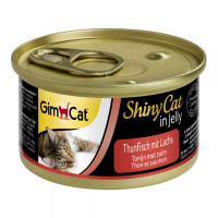 Вологий корм GimCat Shiny Cat для котів, з тунцем і лососем в желе, 70 г Вологий корм GimCat Shiny Cat для котів, з тунцем і лососем в желе, 70 г