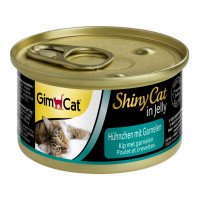 Вологий корм GimCat Shiny Cat для котів, з куркою та креветками, 70 г Вологий корм GimCat Shiny Cat для котів, з куркою та креветками, 70 г