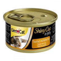 Вологий корм GimCat Shiny Cat для котів, з тунцем і куркою, 70 г Вологий корм GimCat Shiny Cat для котів, з тунцем і куркою, 70 г