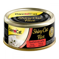 Вологий корм GimCat Shiny Cat для котів, шматочки тунця і лосося, 70 г Вологий корм GimCat Shiny Cat для котів, шматочки тунця і лосося, 70 г