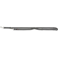 Поводок-перестёжка Trixie Premium Adjustable Lead двухслойный для собак, размер M-L, 2 м/20 мм, графит Поводок-перестёжка Trixie Premium Adjustable Lead двухслойный для собак, размер M-L, 2 м/20 мм, графит