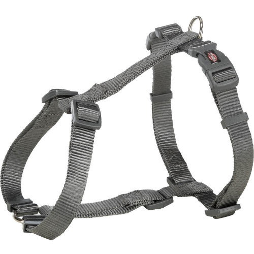 Шлея Trixie Premium H-Harness для собак, 20-32 см, 10 мм, розмір XXS-XS, графіт