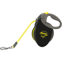 Повідець-рулетка Flexi Neon Giant L для собак до 50 кг, 8 м, стрічка, чорна Повідець-рулетка Flexi Neon Giant L для собак до 50 кг, 8 м, стрічка, чорна