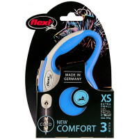 Поводок-рулетка Flexi New Comfort XS для собак до 8 кг, 3 м, трос, синий Поводок-рулетка Flexi New Comfort XS для собак до 8 кг, 3 м, трос, синий