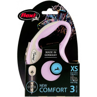 Повідець-рулетка Flexi New Comfort XS для собак до 8 кг, 3 м, трос, рожевий Повідець-рулетка Flexi New Comfort XS для собак до 8 кг, 3 м, трос, рожевий