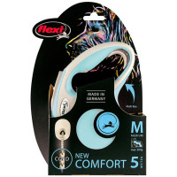 Повідець-рулетка Flexi New Comfort M для собак до 20 кг, 5 м, трос, блакитний Повідець-рулетка Flexi New Comfort M для собак до 20 кг, 5 м, трос, блакитний