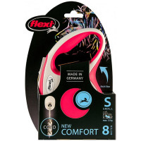 Поводок-рулетка Flexi New Comfort S для собак до 12 кг, 8 м, трос, красный Поводок-рулетка Flexi New Comfort S для собак до 12 кг, 8 м, трос, красный