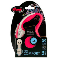 Повідець-рулетка Flexi New Comfort XS для собак до 12 кг, 3 м, стрічка, червоний Повідець-рулетка Flexi New Comfort XS для собак до 12 кг, 3 м, стрічка, червоний