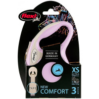 Повідець-рулетка Flexi New Comfort XS для собак до 12 кг, 3 м, стрічка, рожевий Повідець-рулетка Flexi New Comfort XS для собак до 12 кг, 3 м, стрічка, рожевий