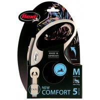 Поводок-рулетка Flexi New Comfort M для собак до 25 кг, 5 м, лента, чёрный Поводок-рулетка Flexi New Comfort M для собак до 25 кг, 5 м, лента, чёрный
