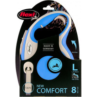 Поводок-рулетка Flexi New Comfort L для собак до 60 кг, 5 м, лента, синий Поводок-рулетка Flexi New Comfort L для собак до 60 кг, 5 м, лента, синий