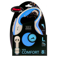 Повідець-рулетка Flexi New Comfort L для собак до 50 кг, 8 м, стрічка, синій Повідець-рулетка Flexi New Comfort L для собак до 50 кг, 8 м, стрічка, синій