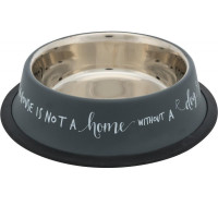Миска металлическая с резиновой основой Trixie, для собак, 0.9 л, 23 см, серый Миска металлическая с резиновой основой Trixie, для собак, 0.9 л, 23 см, серый