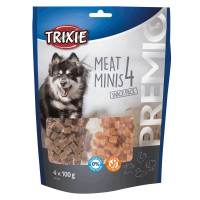 Ласощі Trixie 4 Meat Minis мікс курка, качка, ягня та лосось, для собак, 100 г, упаковка 4 шт Ласощі Trixie 4 Meat Minis мікс курка, качка, ягня та лосось, для собак, 100 г, упаковка 4 шт