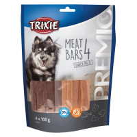 Ласощі Trixie 4 Meat Bars мікс для собак, курка, качка, ягня і лосось, 100 г, упаковка 4 шт Ласощі Trixie 4 Meat Bars мікс для собак, курка, качка, ягня і лосось, 100 г, упаковка 4 шт