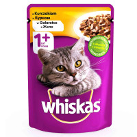 Влажный корм Whiskas для котов, с курицей в желе, 100 г Влажный корм Whiskas для котов, с курицей в желе, 100 г