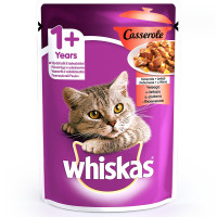 Влажный корм Whiskas Casserole для котов, с говядиной в желе, 85 г Влажный корм Whiskas Casserole для котов, с говядиной в желе, 85 г
