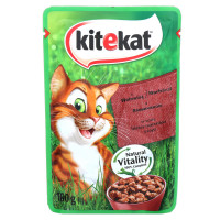 Влажный корм Kitekat для кошек, с говядиной в соусе, 100 г Влажный корм Kitekat для кошек, с говядиной в соусе, 100 г