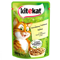 Вологий корм Kitekat для котів, з куркою в соусі, 100 г Вологий корм Kitekat для котів, з куркою в соусі, 100 г
