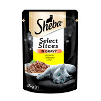 Вологий корм Sheba Selection in Sauce для котів, з куркою в соусі, 85 г Вологий корм Sheba Selection in Sauce для котів, з куркою в соусі, 85 г