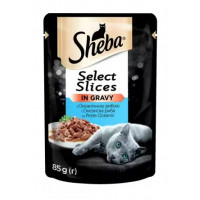 Вологий корм Sheba Selection in Sauce для котів, з океанічною рибою в соусі, 85 г Вологий корм Sheba Selection in Sauce для котів, з океанічною рибою в соусі, 85 г
