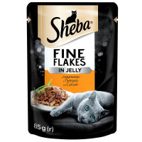 Вологий корм Sheba Fine Flakes для котів, з індичкою в желе, 85 г Вологий корм Sheba Fine Flakes для котів, з індичкою в желе, 85 г