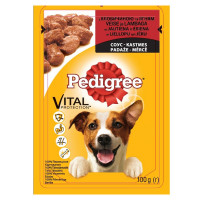 Вологий корм Pedigree для дорослих собак, яловичина і ягня в соусі, 100 г Вологий корм Pedigree для дорослих собак, яловичина і ягня в соусі, 100 г
